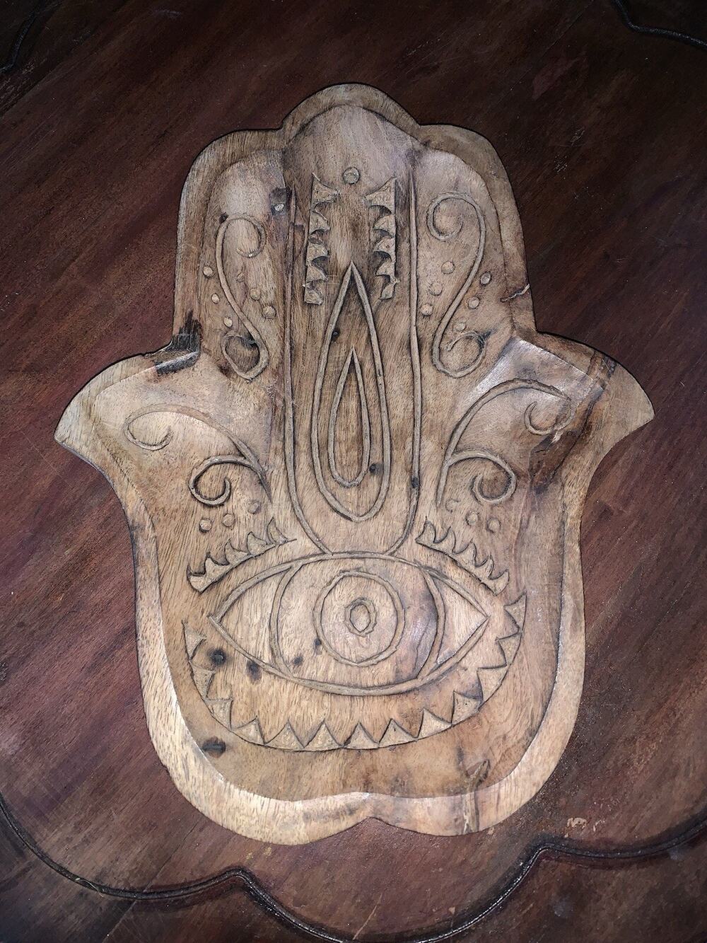 Wooden Carved Trinket Tray -namaste